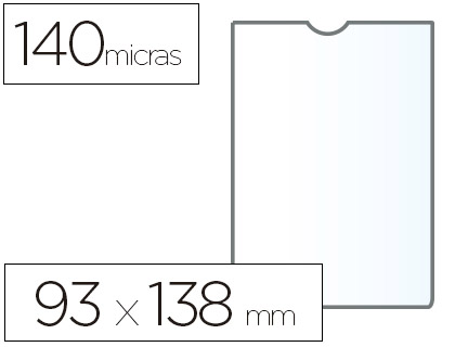 FUNDA PORTADOCUMENTO ESSELTE PLASTICO TRANSPARENTE Q40 MICRAS TAMAO 93X138 MM